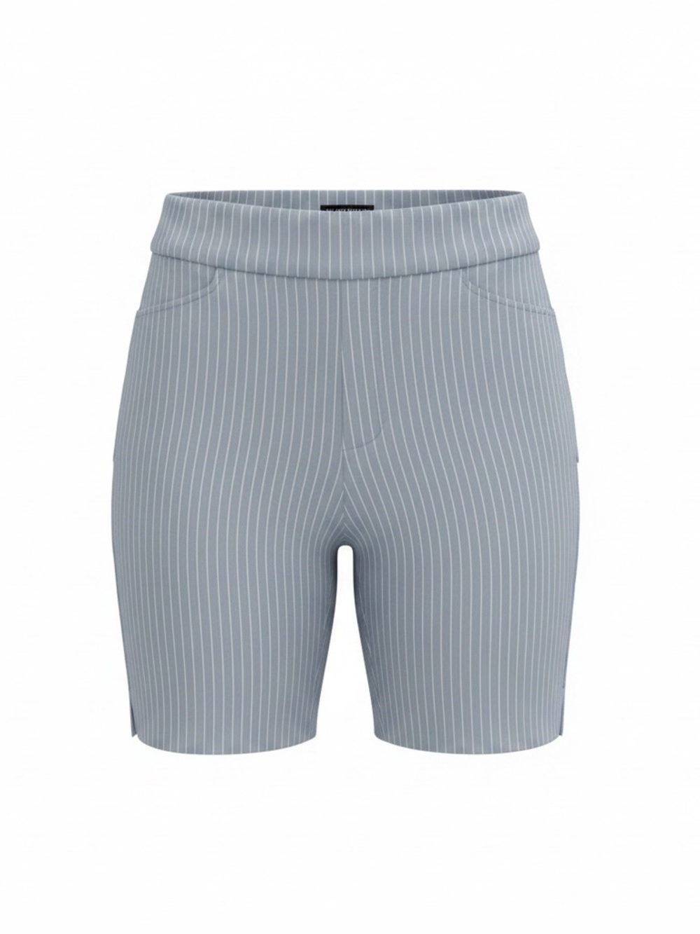 Hilary Radley Light Gray Pinstripe Shorts